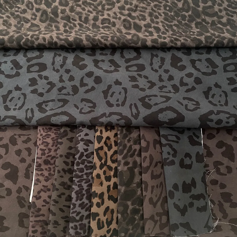 

Leopard Print Thin Suede Fabric for Autumn Clothing Jackets, Headbands, Hairbands, Headbands, Designer Handmade Fabrics