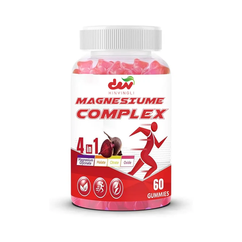 

Magnesium composite soft candy, 4-in-1 magnesium containing glycine, citric acid, oxides, magnesium - supports bone health