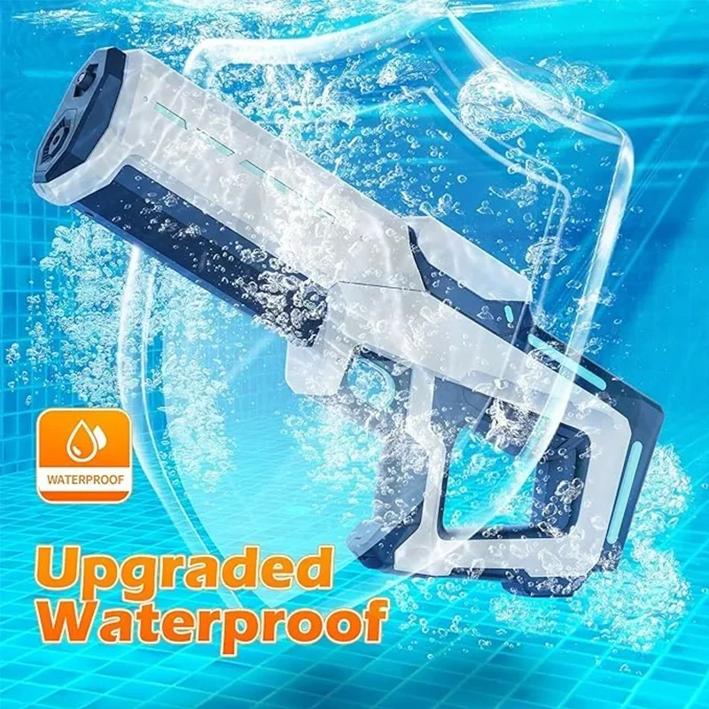 Pistole ad acqua elettriche per adulti che sparano giocattolo automatico di aspirazione dell'acqua blaster d'acqua giocattolo estivo da spiaggia all'aperto per ragazzi gioco per bambini