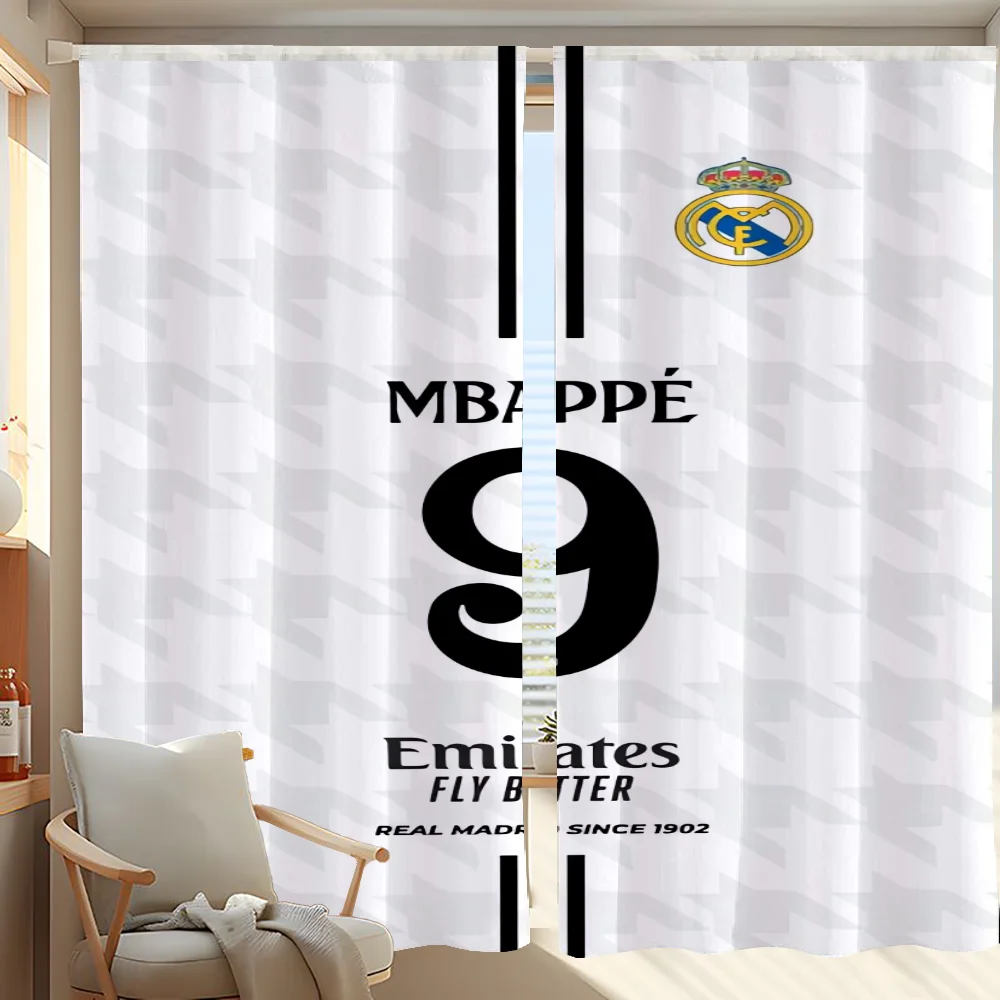 Long Curtains for Living Room 2 Pieces Blackout Curtains Door Curtain R-real M-madrid Fc Bedroom Decoration Partition Kitchen