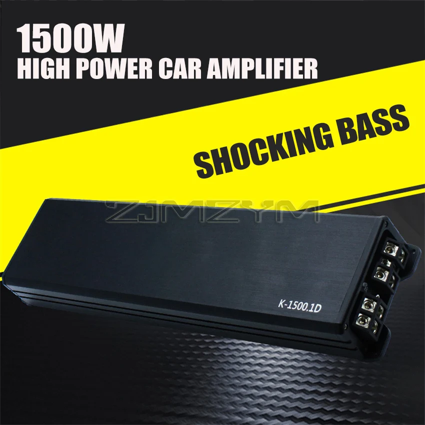 Amplificatore di potenza Audio per Auto singolo canale 1500w altoparlante Audio per Auto SubWoofer tromba per basso amplificatore Stereo De Sonido