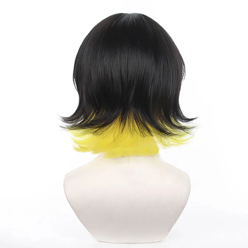 Peluca de Cosplay Bachira Meguru para hombre, peluca sintética resistente al calor, accesorios de juego de rol de Carnaval de Halloween, peluca de red rosa