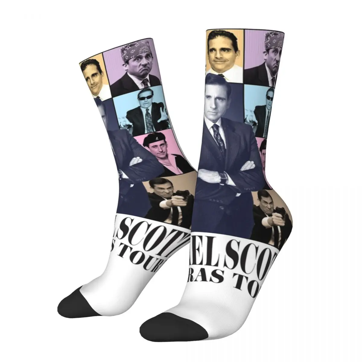 Michael Scott The Eras Tour Office TV Show Socks Men's Women's Fashion Socks Hip Hop Spring Winter Middle Tube Socks Gift