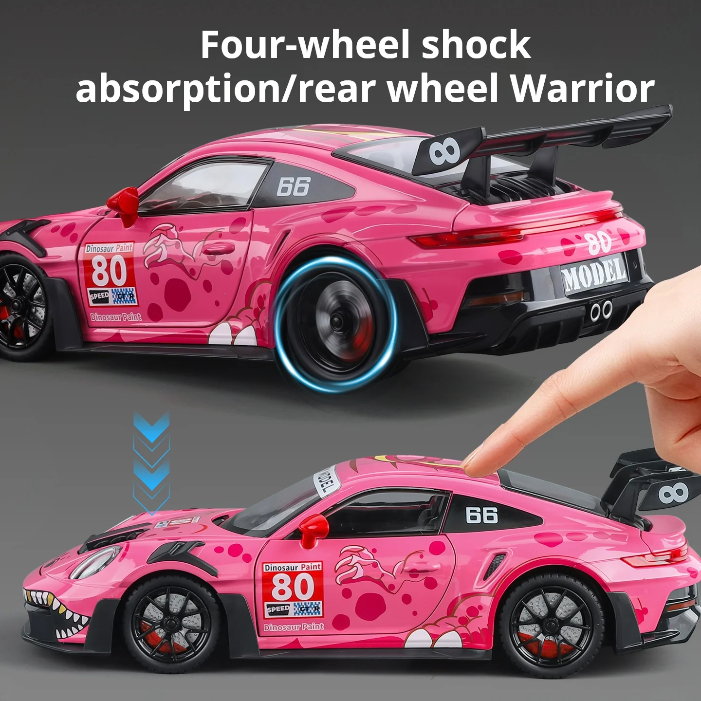 1/24 911 GT3 RS High Performance Super Car Exquisite Alloy Simulation Car Model Toy Collectible Brithday Gitfs,Trendy Toy
