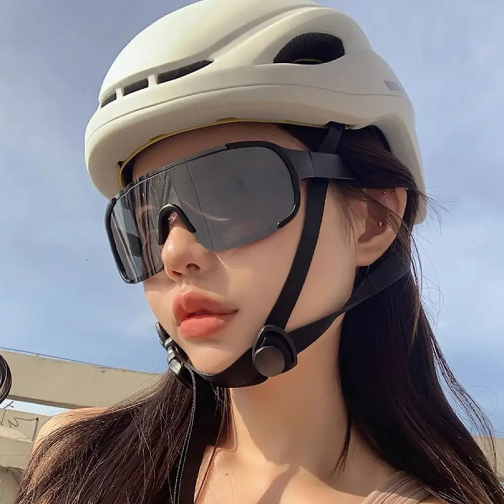 Outdoor Sports Cycling Sunglasses Big Frame Windproof Protective Eyewear For Road Mountain Bike Fishing Skiing UV400 PC Lens