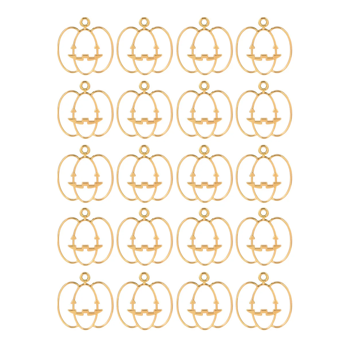 

20Pcs Halloween Jewelry Parts Zinc Alloy Durable Pendant Hanging Drops Easy Thread Large Hole Funny Resin Metal Frames