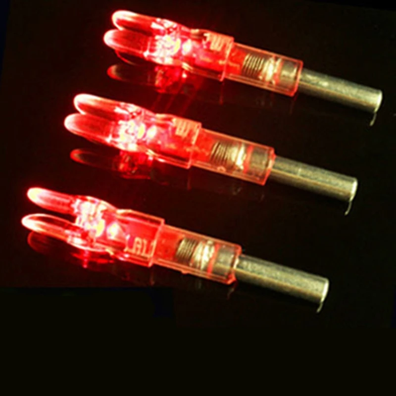 LED Lighted Nock Tail Anti-Shake Hunting Compound Bow Shaft Accessories For Od6.2 Shaft