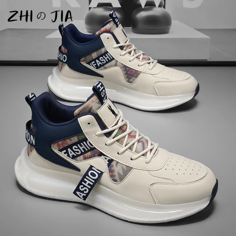 

Мужская повседневная обувь с высоким верхом, весенне-осенняя кожаная модная спортивная обувь, обувь для активного отдыха, путешествий и походов, размеры 39-44.