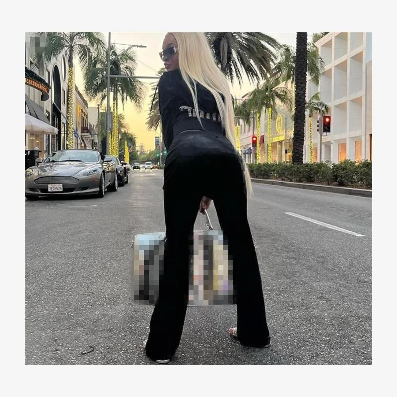 Setelan Olahraga Hoodie Celana Wanita 2 Potong Desain Modis Nyaman Bernapas dengan Ritsleting