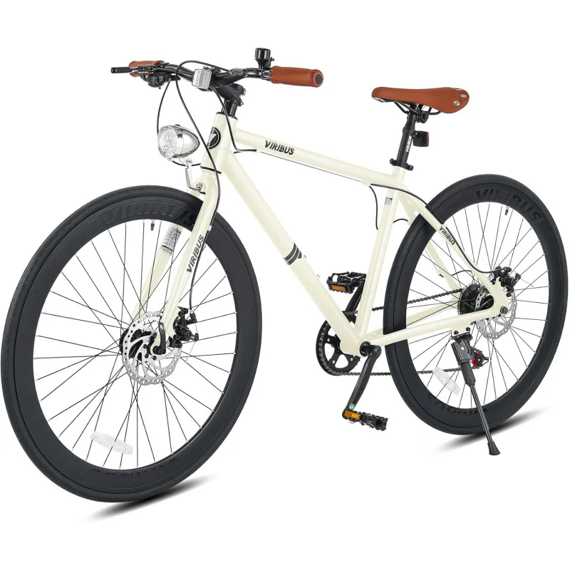 AQViribus.28 inch Road .Mens with Lightweight Aluminum Frame.700C Hybrid Speed.Bicycles Adults..City Bikes