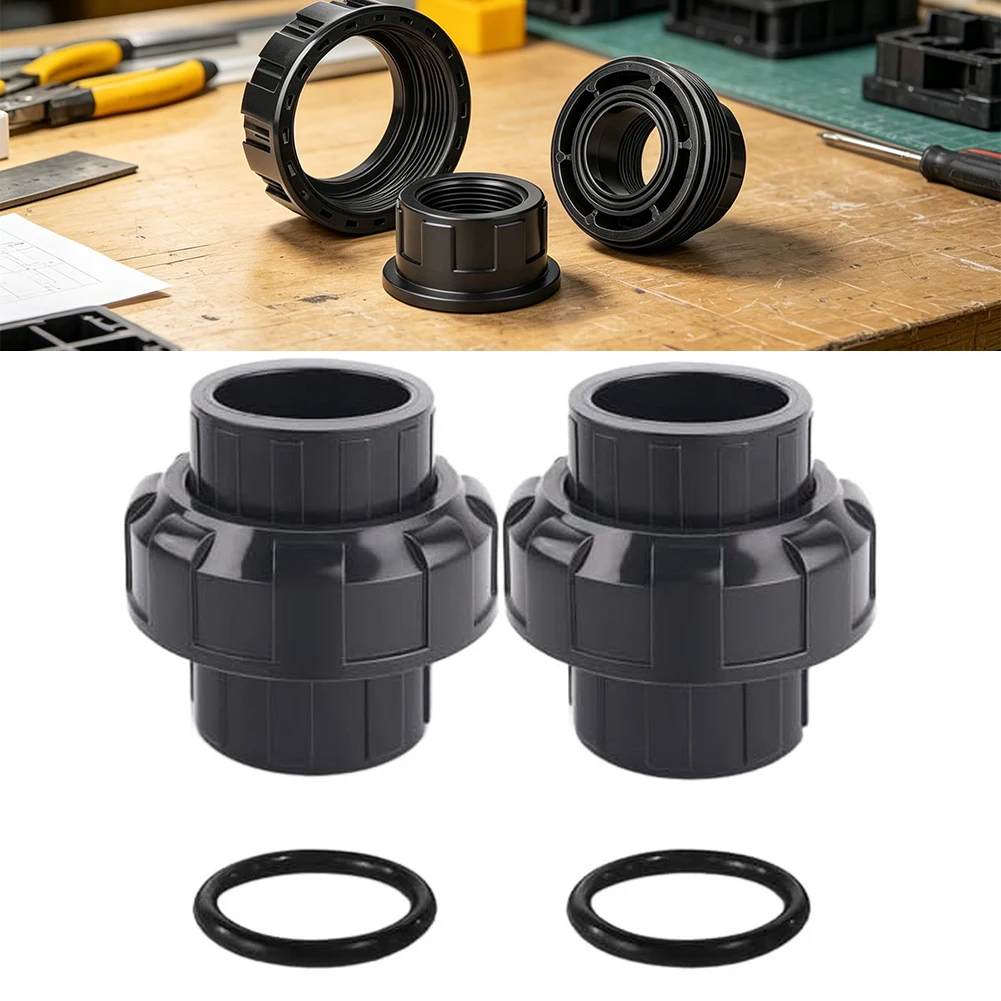 1.5-Inch PVC Union Fitting for 80 Series Pipe - Suitable for Swimming For Pool Pump Connections and Industrial Flow Systems