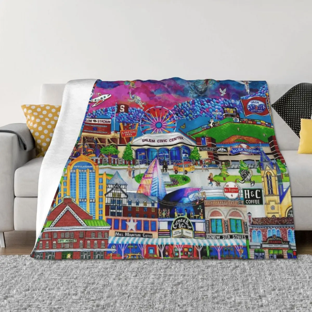 

Brook Art Roanoke Virginia Digital Collage 2020 Throw Blanket Sofa Throw Baby Blankets For Sofas Large Blankets