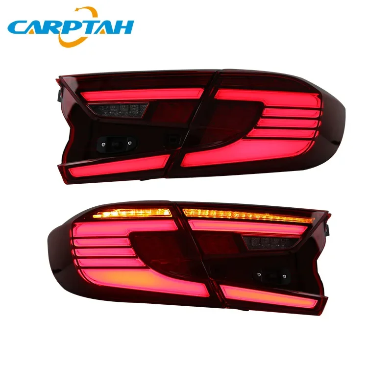 Car LED Tail Lights Taillight For Honda Accord 10 2018-2022 Rear Lamp DRL + Dynamic Turn Signal + Reverse Light + Brake LED