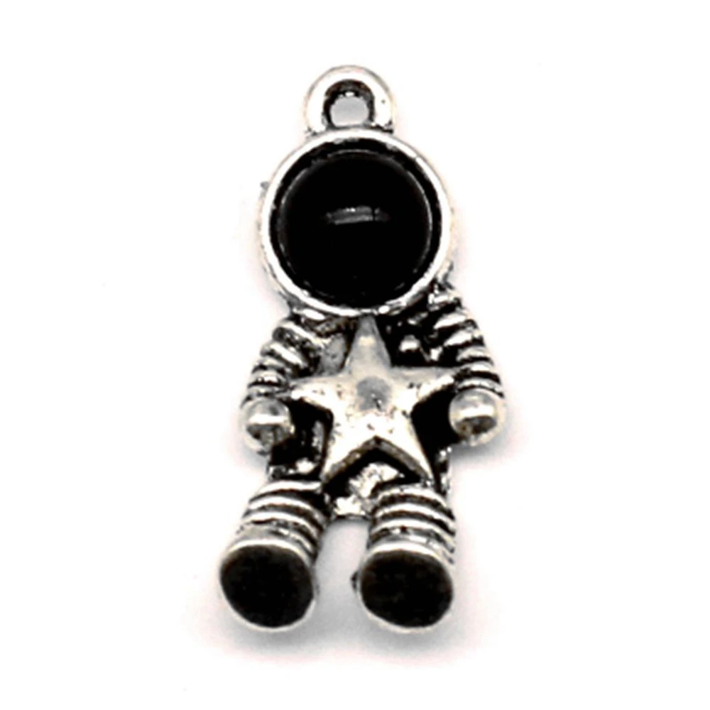 Astronaut Charms Pendants Bag Accessories Diy Jewelri 10x22mm 5pcs Enamel