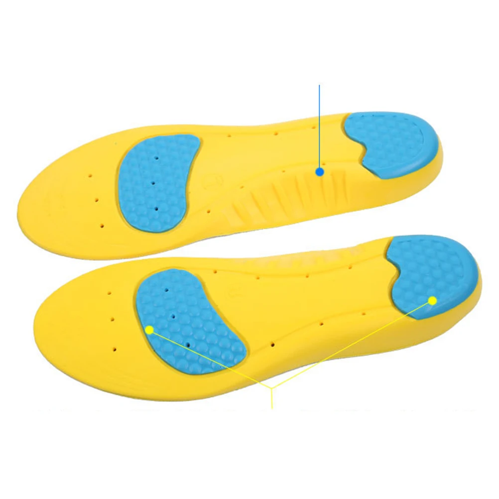 

Thickened Breathable Running Insoles Shock Absorption Sweat Odor Control Memory Foam For Sports Work Shoes Jogging