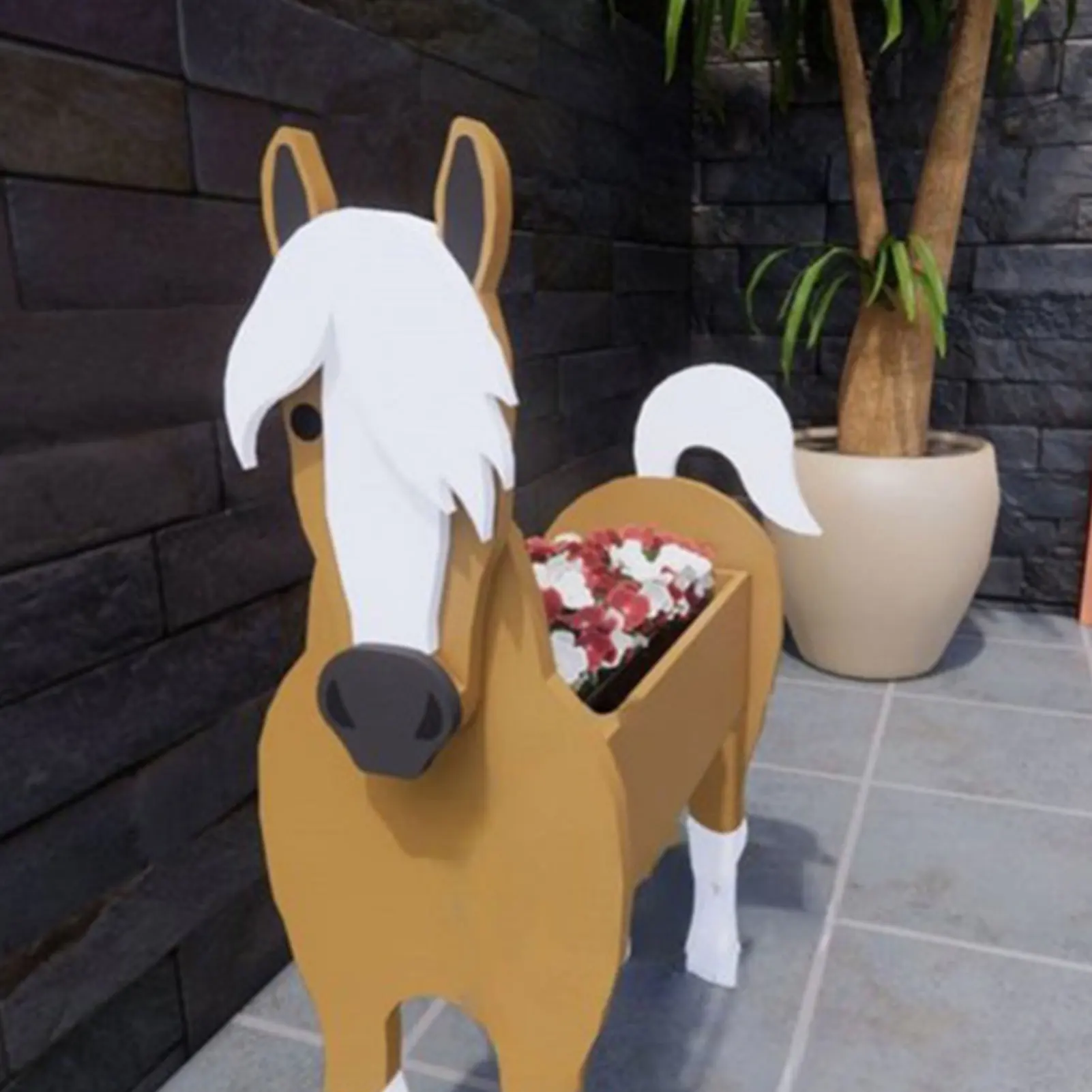 

Garden Flower Pot Cat Shape Planter Cows Horse Sheep Rabbit Bear Elephant Garden Pots DIY PVC Flower Planter Garden Home Decor