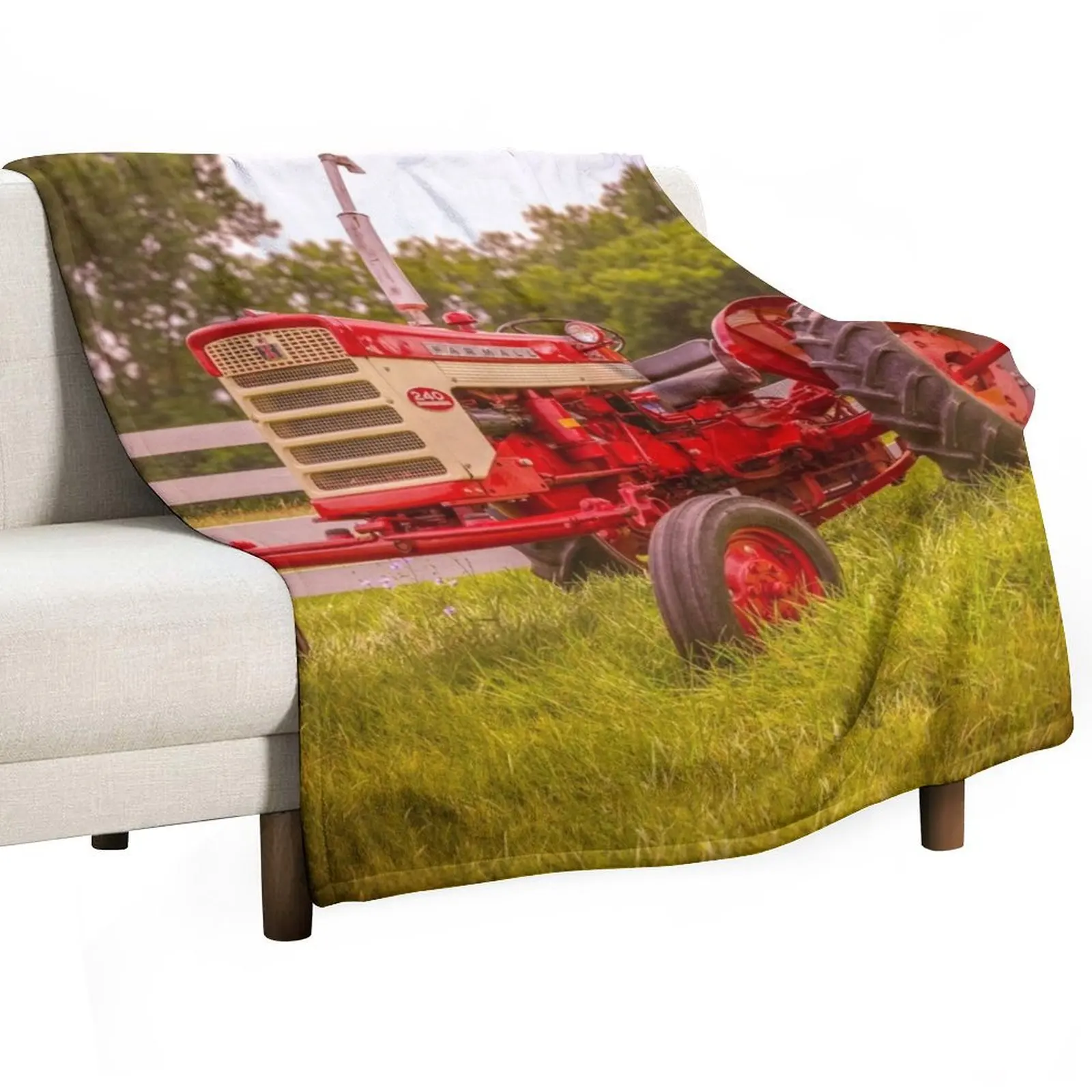 Tractors are Red Throw Blanket warm for winter Soft Big Warm For Sofa Thin decorative Kid'S Blankets