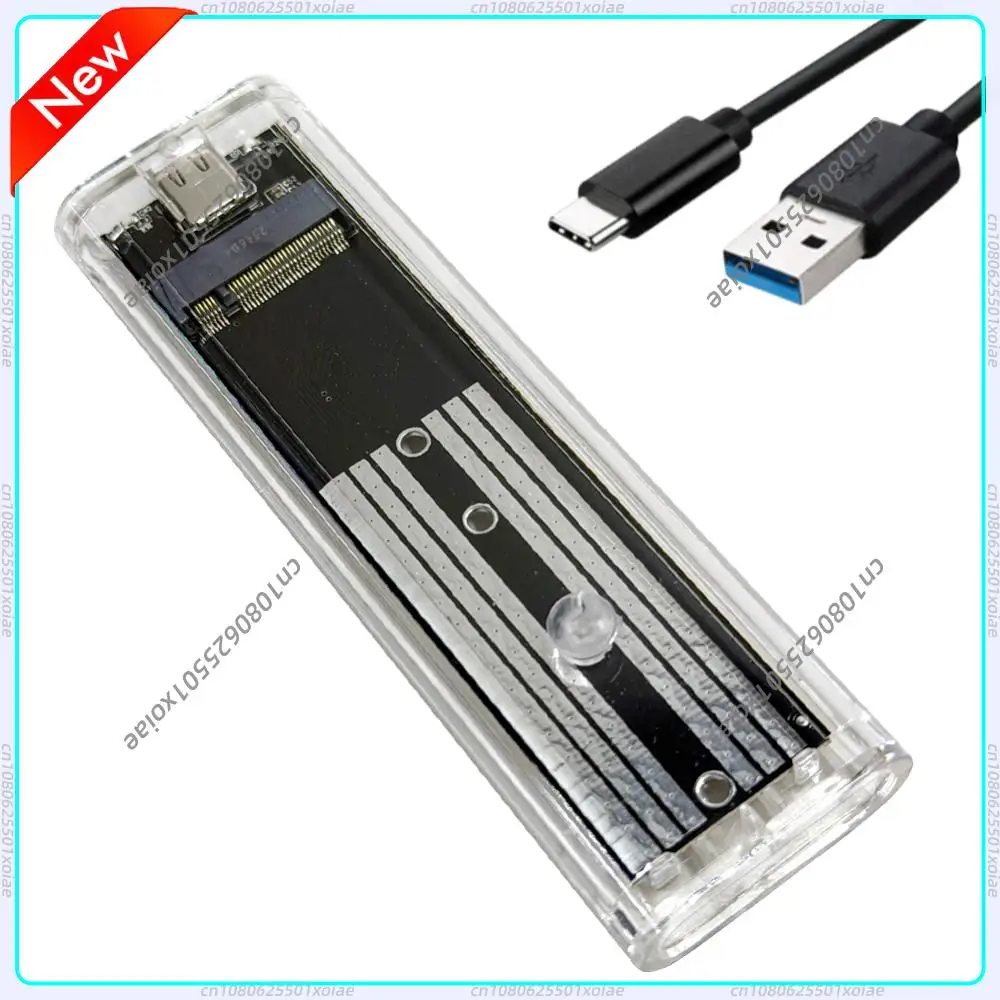 

M.2 NGFF SATA Type C USB 3.1 Hard Disk Box 10Gbps Transparent External SSD Case Hard Disk Case for 2230 2242 2260 2280