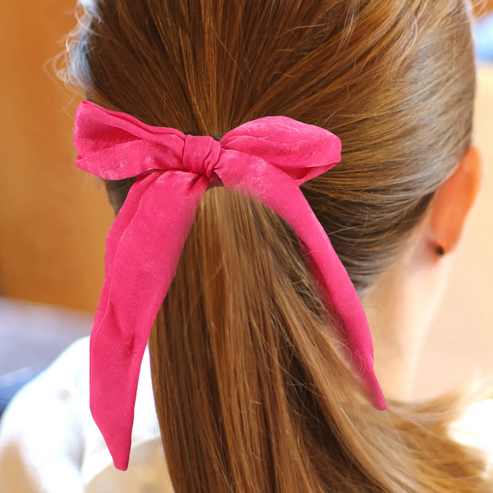 

4 Pcs Hair Ties Satin Vintage Cloth Elastic for Women Girls Daily Wear Stylish Bowknot Hair Tie Accessories Gifts