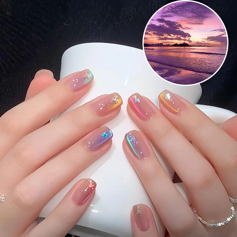 

Double Light Cat Magnetic Gel Nail Polish Aurora Glass Bead Effect Magnetic Semi Permanent Soak Off UV Gel Varnish Nail Supplies