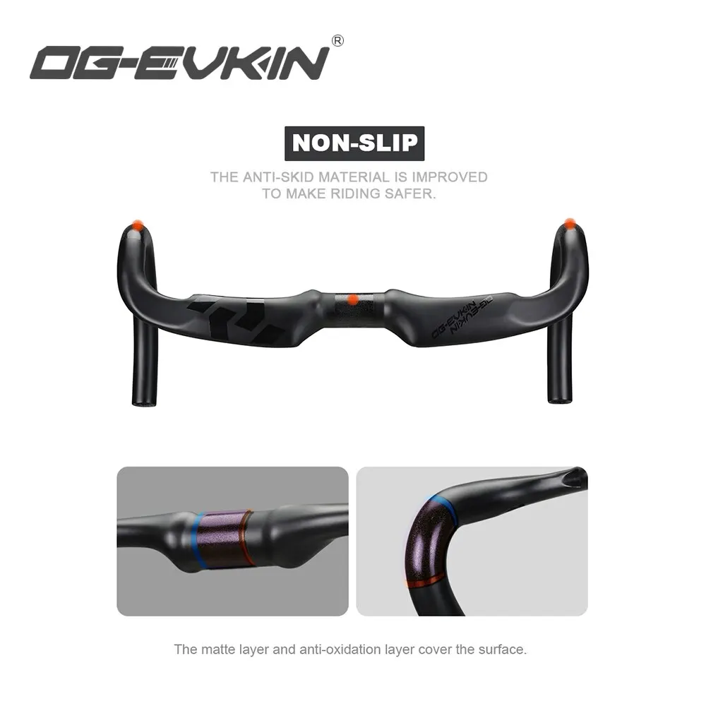 OG-EVKIN HB-002 AERO Carbon Handlebar 31.8MM 400/420/440MM Road Bike/MTB Handlebar Carbon Road Bicycle Handle Bar Bicycle Parts