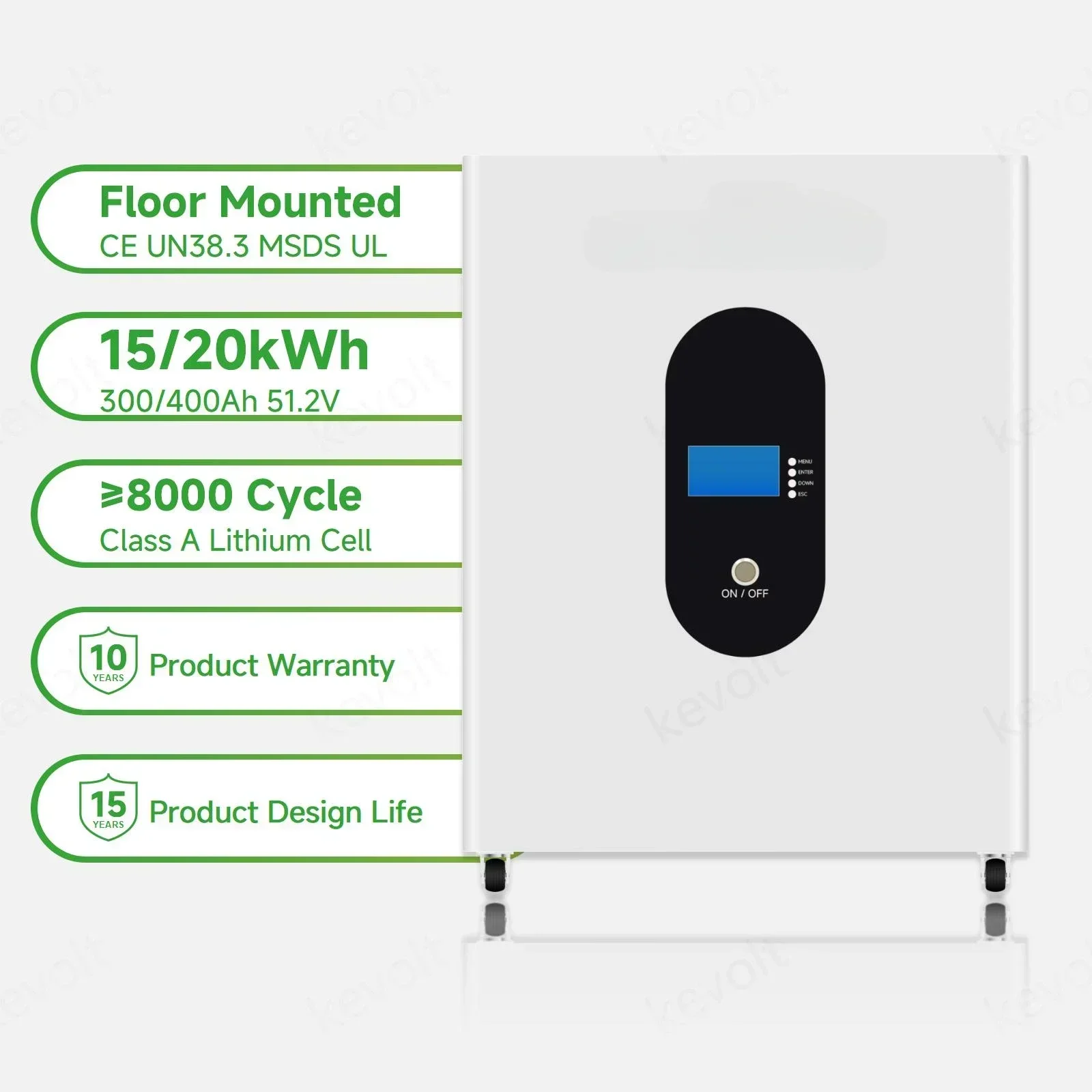 Energy Storage System Solar Batterie Solaire Lithium 15kWh Battery Lifepo4 Battery Floor Mounted For Home