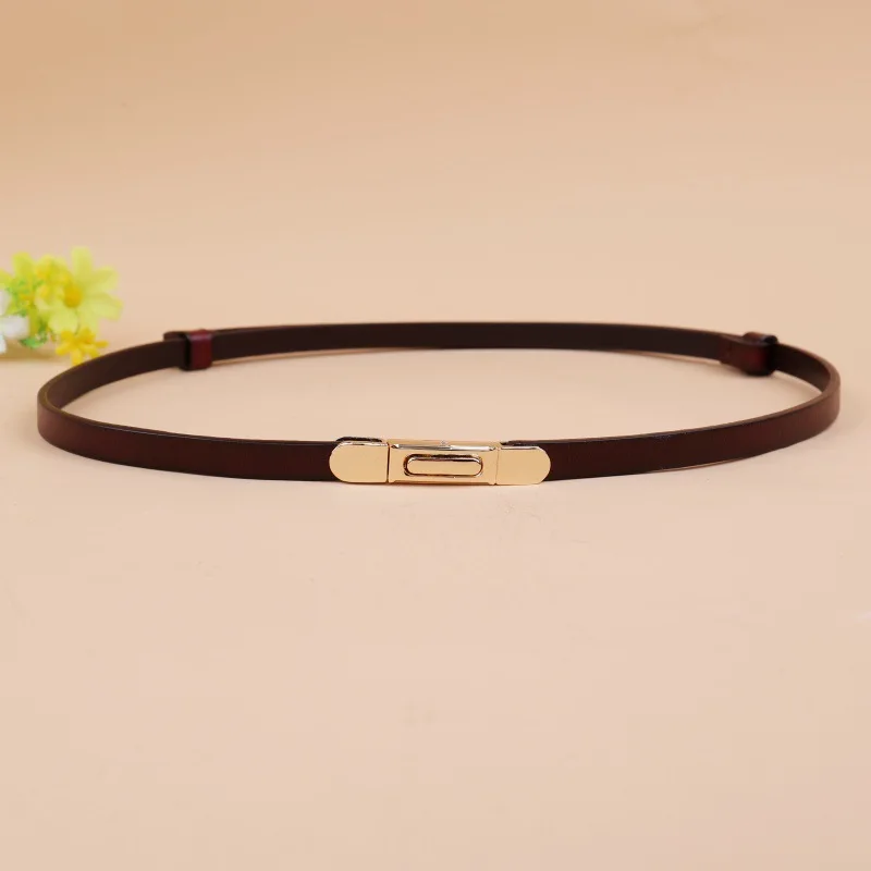 Cinturones, vestidos, suéteres, trajes y camisas de moda para mujer con cinturones finos, cinturones pequeños decorativos y versátiles.