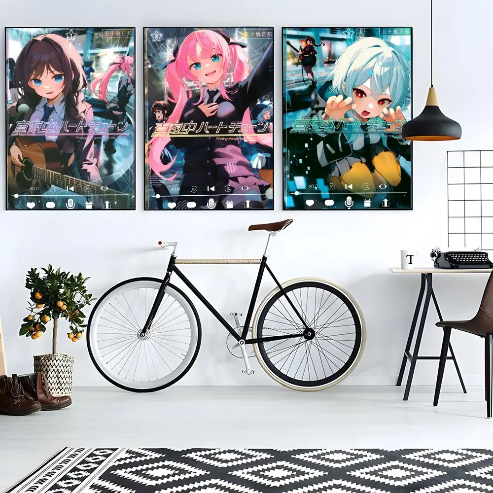 Manga Romance Tune In To The Midnight Heart Poster Modern Living Room Artwork & Beautiful Home Decor Style