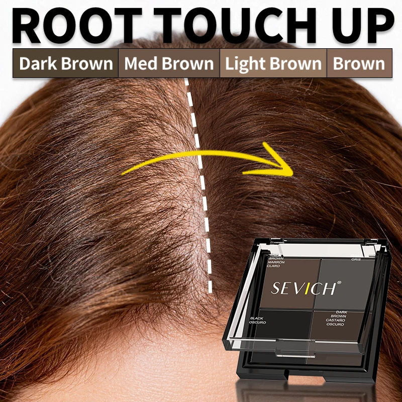 Waterproof Hairline & Root Concealer Powder Instantly Grey Coverage Hair Shadow Powder Black DarkBrown Hair Root Touch Up Powder