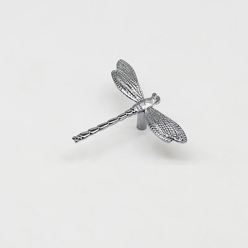 2PC Dragonfly Shape Zinc Alloy Cabinet Knobs Furniture Handles Kitchen Wardrobe Door Pulls Home Hardware Accessories