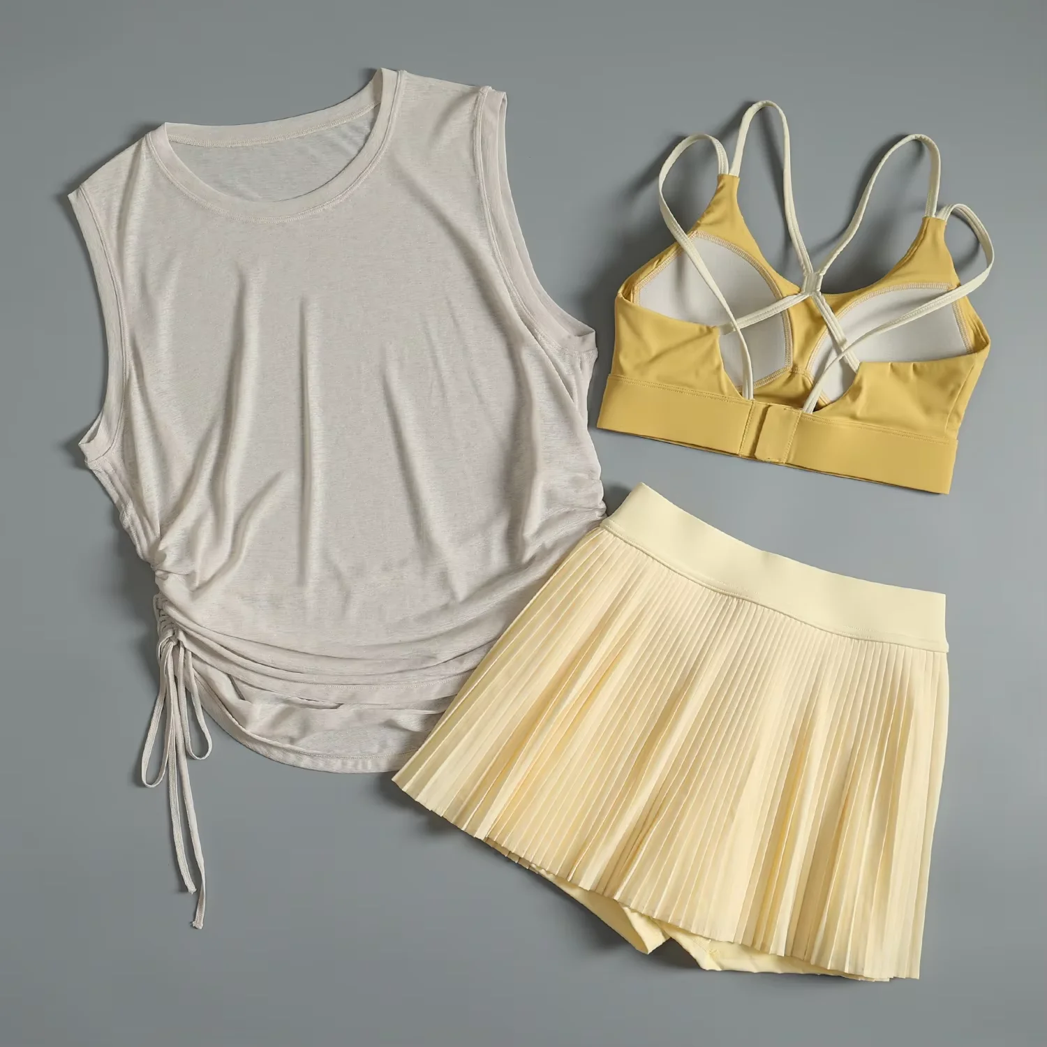 

Tennis sports suit for women in summer high-value breathable quick-drying yoga fitness beauty back shirt Pilates yoga suit