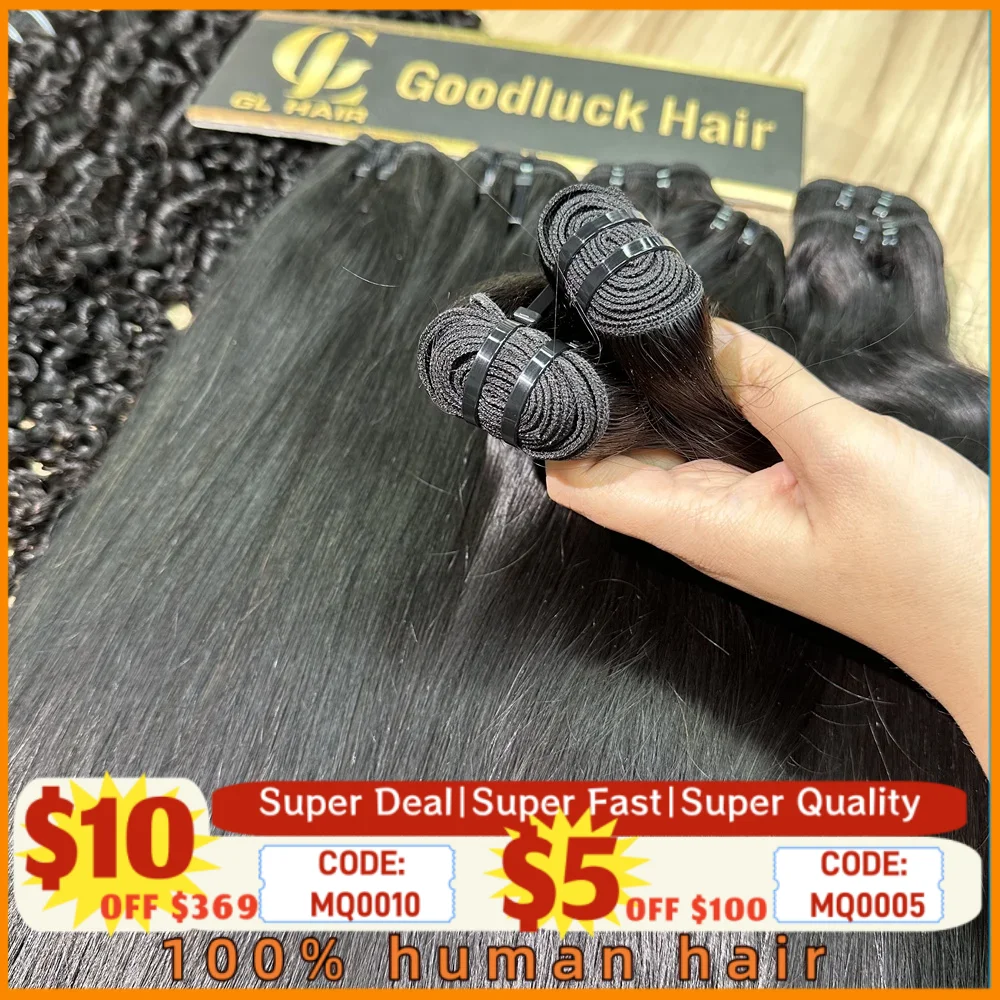 15A Super Double Drawn Virgin Straight Bundles Human Hair Raw Vietnamese Hair Bundles Human Hair Unprocessed Hair Extensions