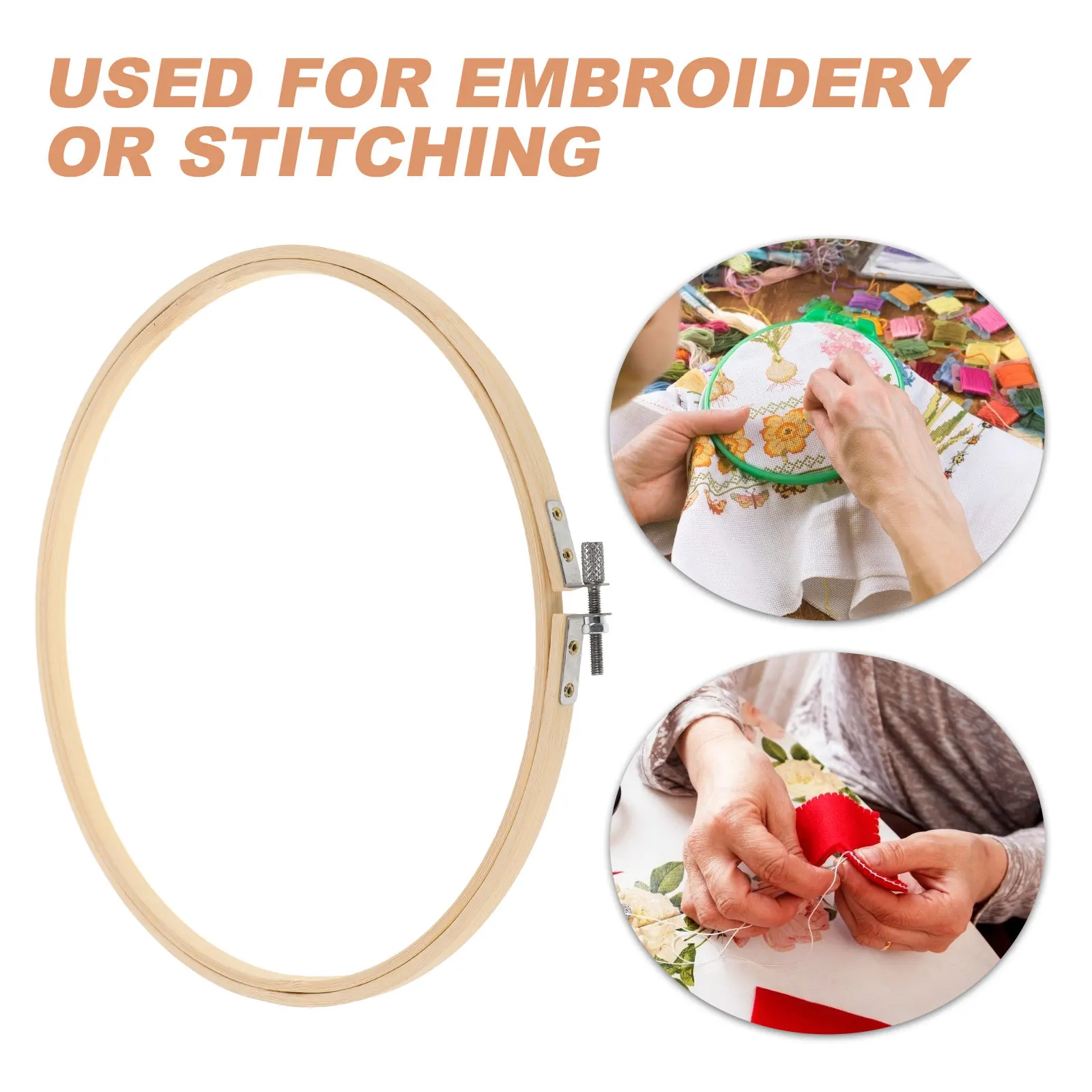 

Accessories Bamboo Embroidery Set Stitching Kit Wooden Craft Handy Sewing