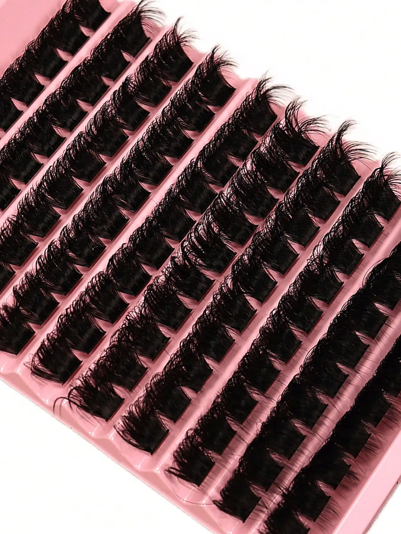 Cluster-Wimpern, weiche, natürliche Optik, D-Curl, flauschige Wimpernsträhnen für Anfänger, Halloween – Detail 5