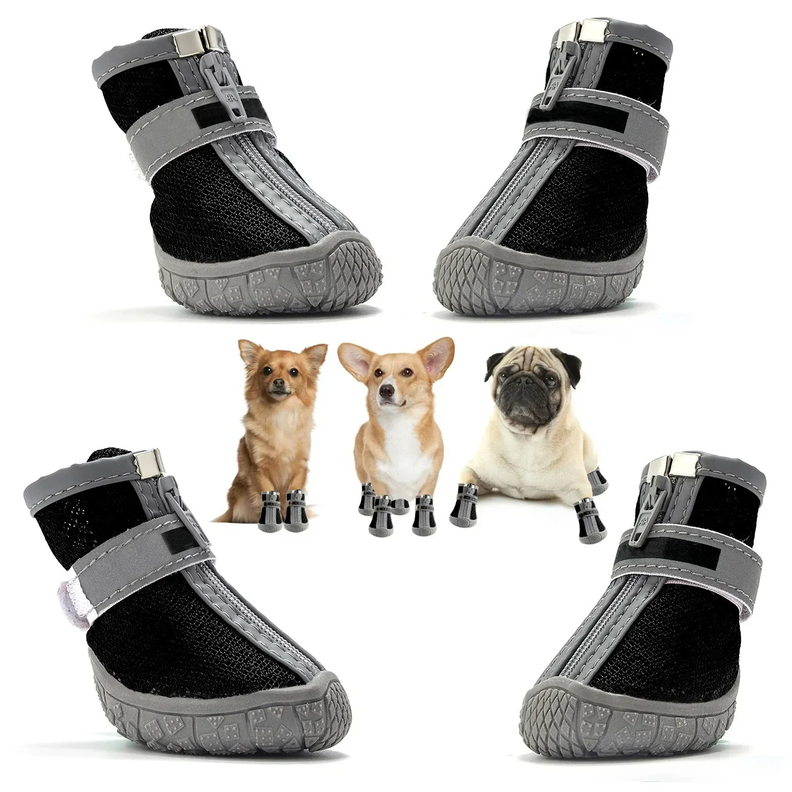 Dog Shoes Summer For Small Dogs Chihuahua Pet Supplies Dog Boots Anti-skid Wear-resistant Pets Accessories