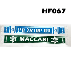 145*18 cm Size MHFC Maccabi Scarf for Fans Double-faced Knitted HF067
