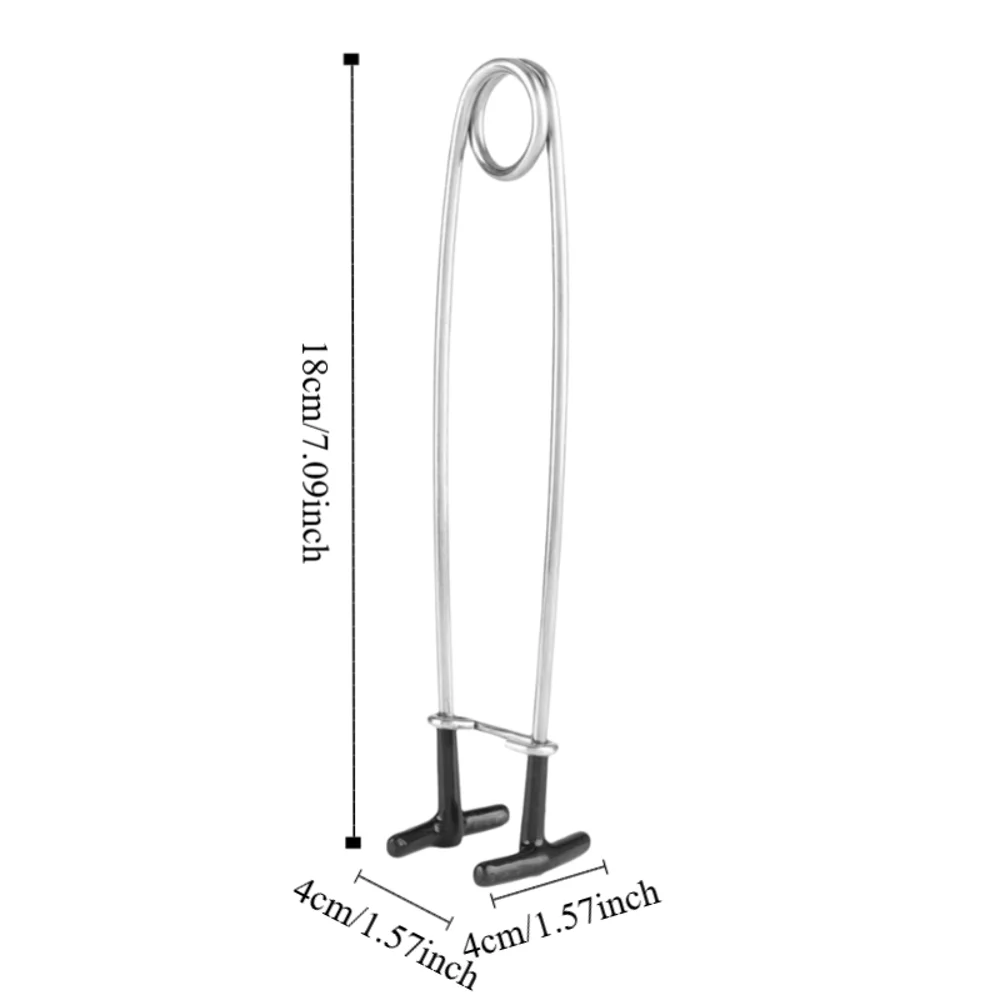 4 قطعة الفولاذ المقاوم للصدأ دائم فتاحة فم السمكة T-شكل 18 × 4 سنتيمتر خطاف الصيد النازع فم السمكة مفرشة ملحقات صيد سمك #6