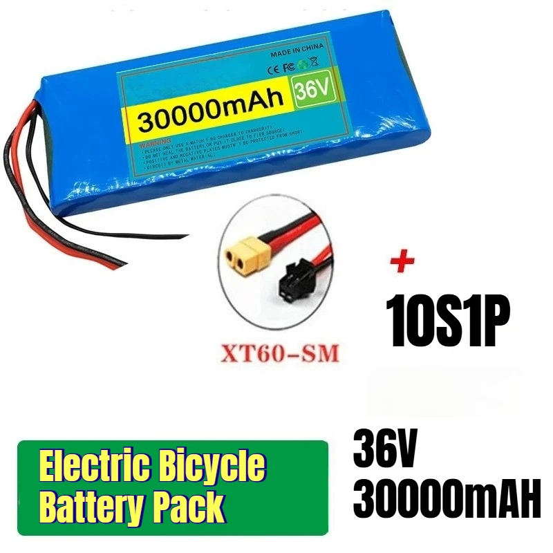 

10S1P 36V 30000mAH 18650 Electric Bicycle Battery Pack