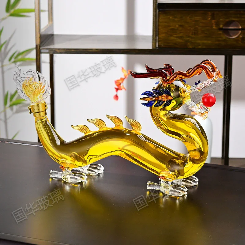 1000ML Whiskey Decanter for Liquor Scotch Bourbon Dragon Shaped Design Cool Amazing Lead-free Home Party
