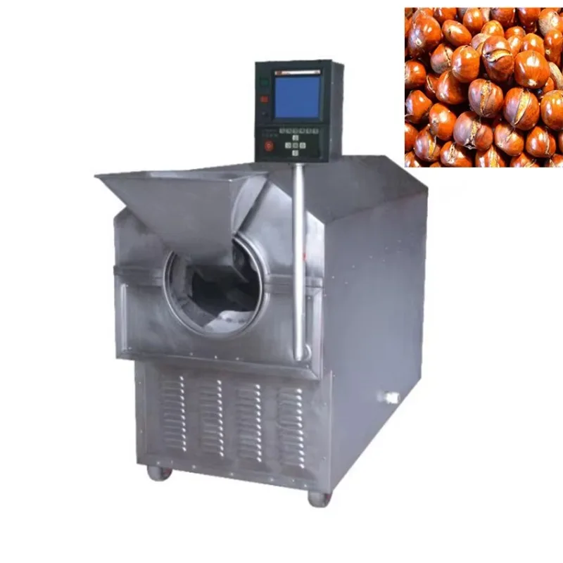304 Stainless Chickpea Pistachio Soybean Roaster Commercial Nut Roasting Machine Custom