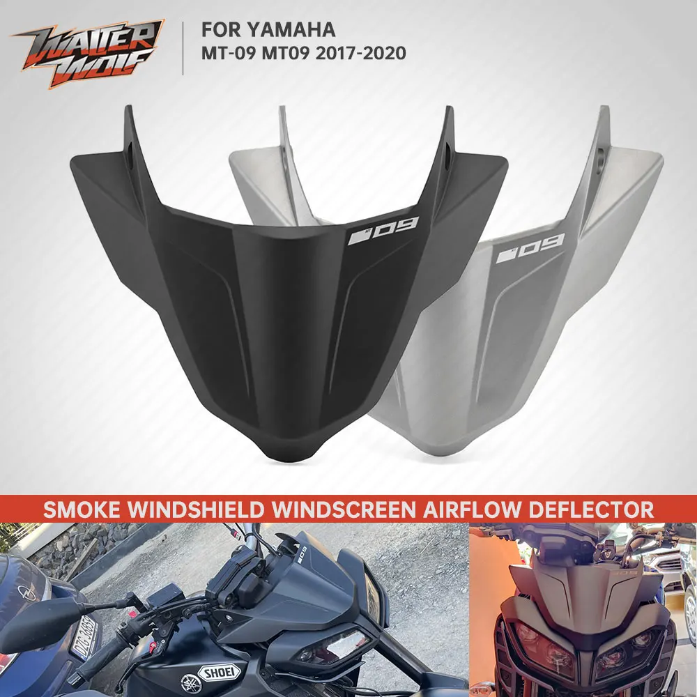 

Дефлектор лобового стекла мотоцикла для YAMAHA MT-09 MT09 MT 09 2017-2020, перегородка воздушного потока ветрового стекла, спойлер, обтекатель переднего света