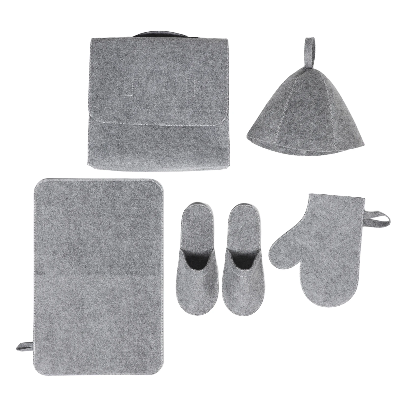 

Sauna Felt Set Bath Kit Comfort Cap Protective Gloves Hat Spa Accessories Durable Insulation Easy Installation Versatile Sauna