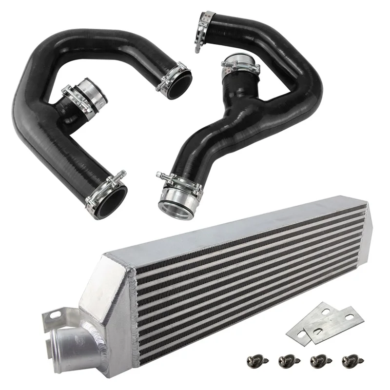 FMIC Turbo Twin Intercooler Kit For Audi A3 VW Golf MK5 MK6 GTI FSI Jetta 2.0T 06-10 Black