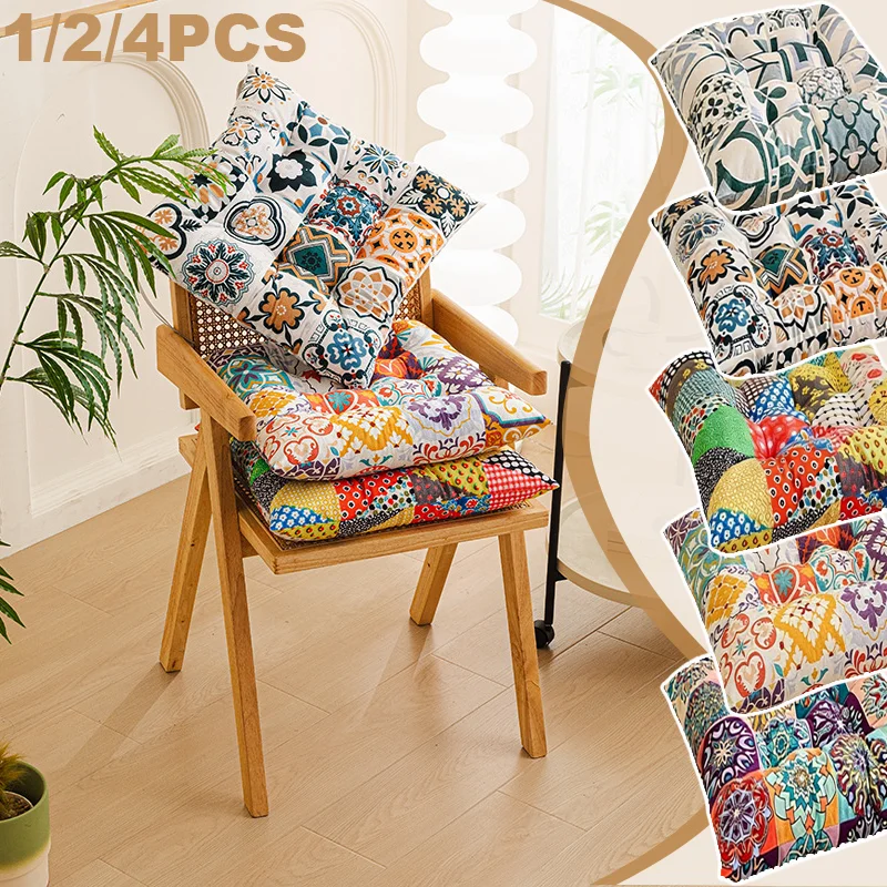 1/2/4PCS American Square Seat Cushion Crystal Short Plush Thickened Buttocks Pad Floor Tatami Pouf for Bedroom Balcony Kid Room