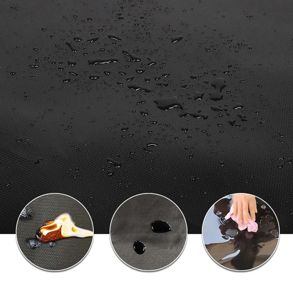 سجادة مدفأة نصف دائرية، حصيرة أرضية معزولة مقاومة للحريق من السيليكون للموقد والشواية وحفرة النار الداخلية، 50 × 80 سم و152 × 70 سم #4