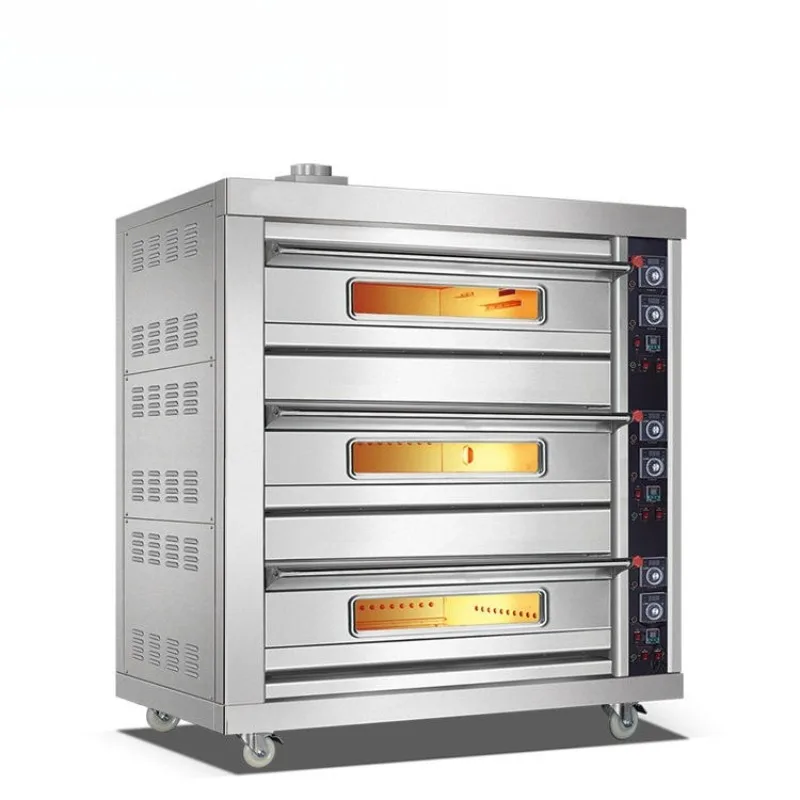 Commercial Electric Oven Large Capacity Timer Baking Oven for Bakery Cake Bread Shop 2 Deck 2 Tray Commercial Baking Equipment