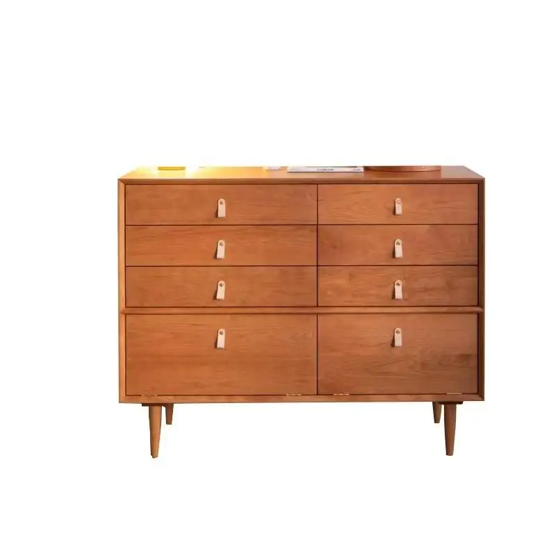 

Cherry wood chest storage cabinet simple solid wood locker Japanese drawer type bedroom bucket cabinet