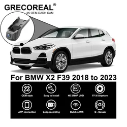 GRECOREAL 4K Dash Cam Front and Rear 2160P WiFi Car Dual Dashcam APP Control Easy Install Plug Play Compatible with BMW X2 F39