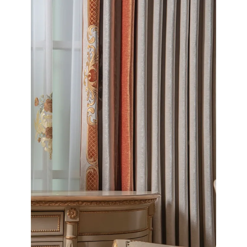 European curtains living room luxury atmosphere simple European light luxury luxury American villa bedroom finished product high