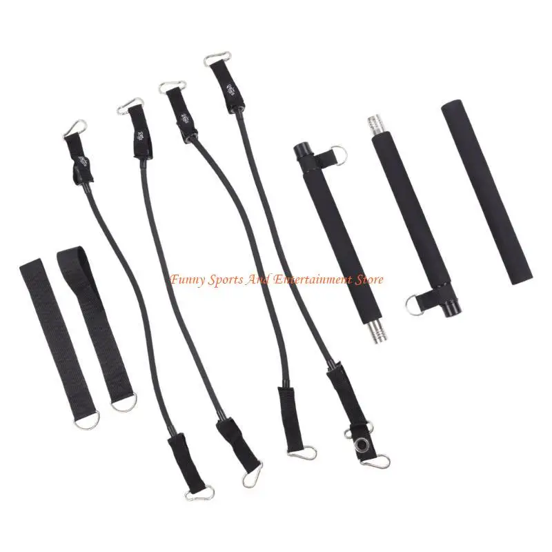 C4DE Pilates-Stab-Sets mit Widerstandsband, Heim-Fitnessstudios, Krafttrainingsgeräte – Detail 2